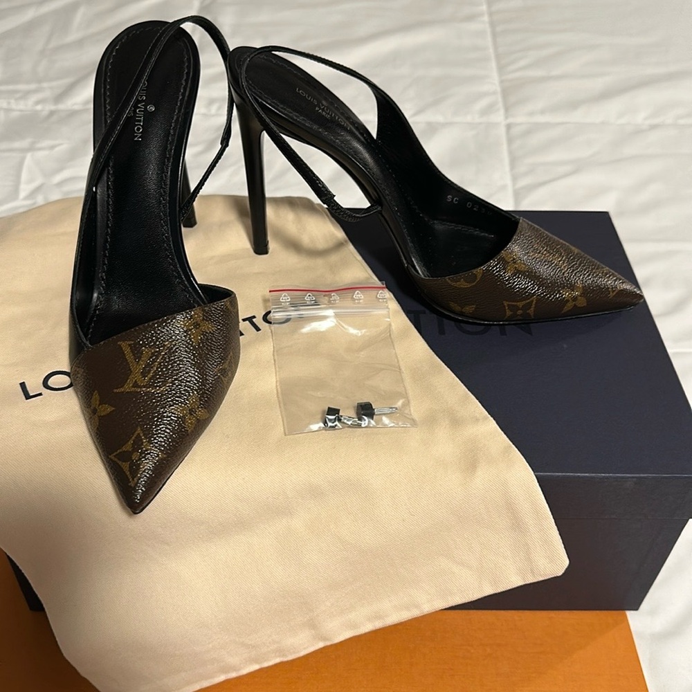 Louis Vuitton Cherie sling back pumps size 37 - Picture 8 of 11